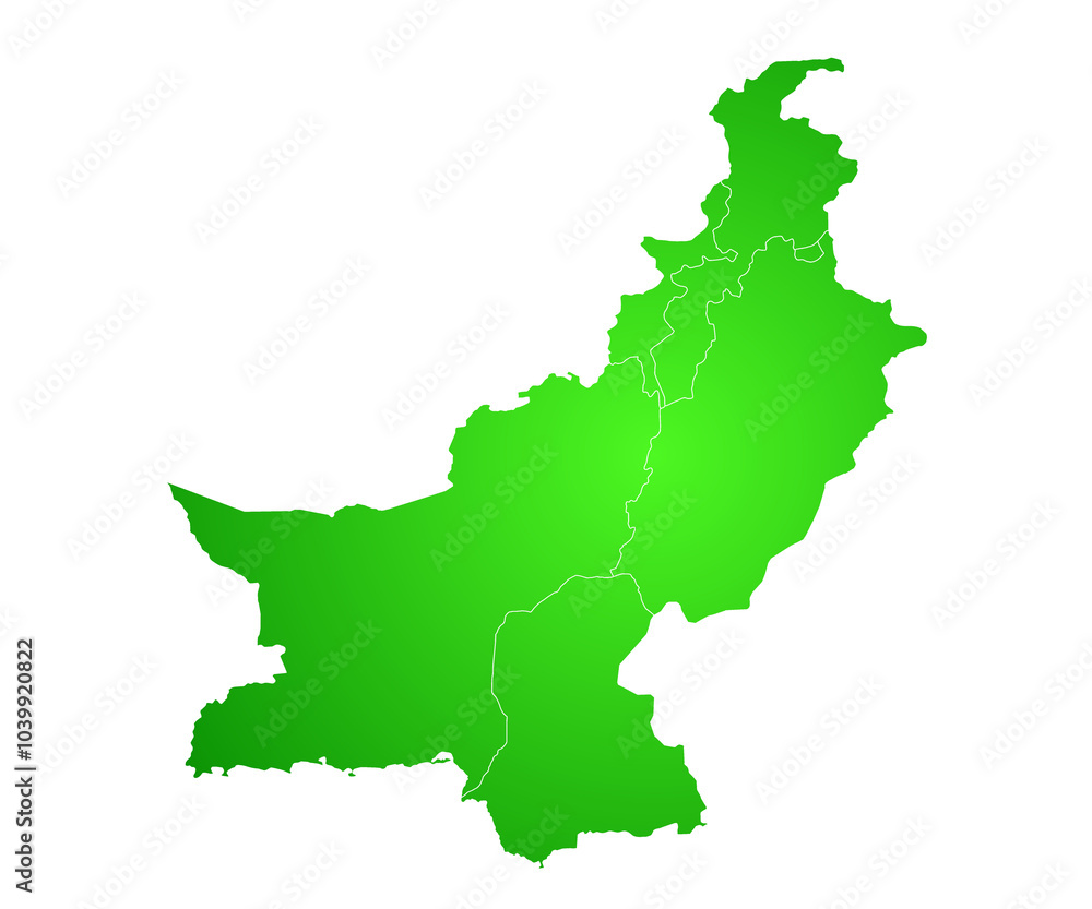 Obraz premium Pakistan administrative map. province map of Pakistan, blank Map, empty map of Pakistan. pak, pk
