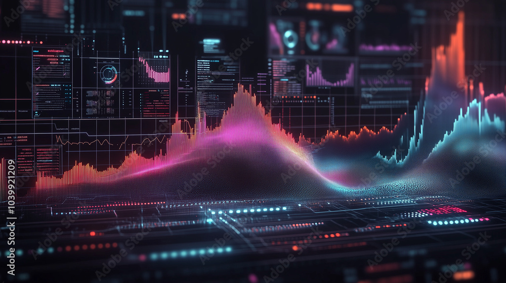 Fototapeta premium visualization of LLM operation