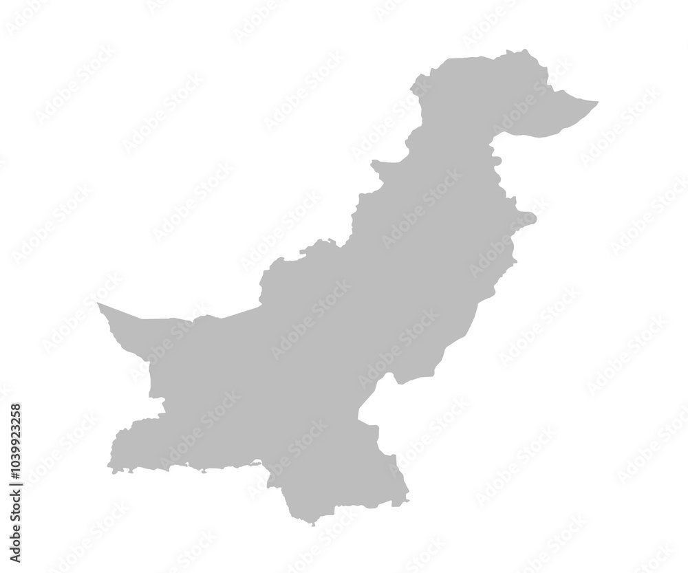 Fototapeta premium Pakistan administrative map. province map of Pakistan, blank Map, empty map of Pakistan. pak, pk