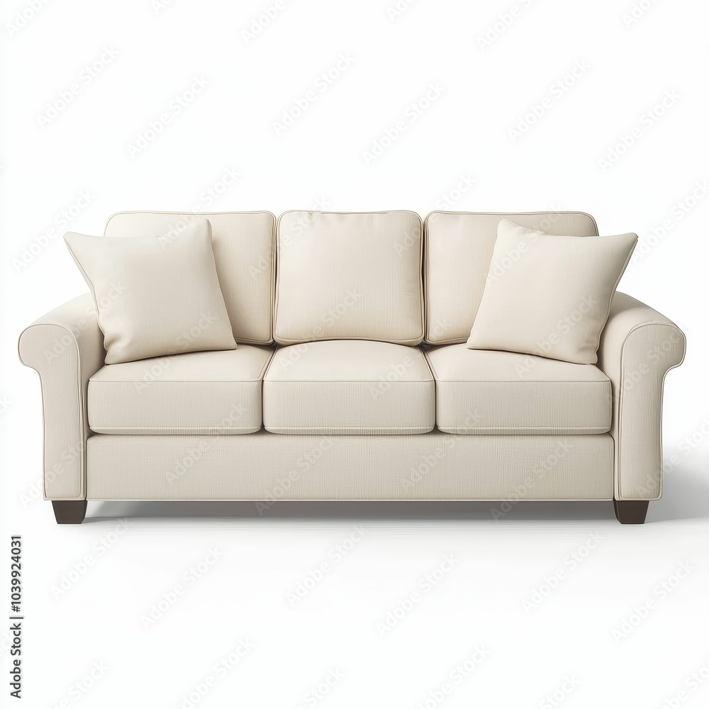 A comfortable, modern beige sofa with plush cushions, perfect for cozy living spaces or stylish interiors. A comfortable, modern beige sofa with plush cushions, perfect for cozy living spaces or stylish interiors.