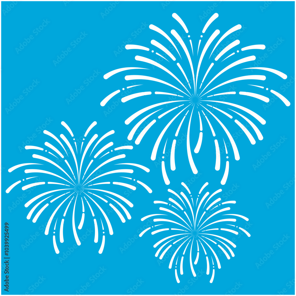 Firework illustration template vector design Firework illustration template vector design