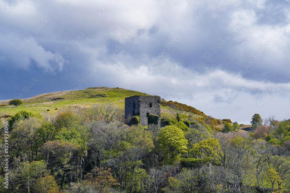 Dunollie Castle ruin at Oban bay in Scotland Dunollie Castle ruin at Oban bay in Scotland