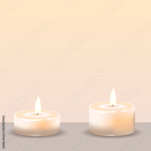 illustration of candles for massage therapy. Therapy massage health concept