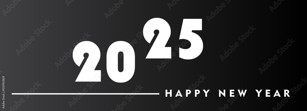 Happy new year 2025 dark background and white text , new year 2025 Happy new year 2025 dark background and white text , new year 2025