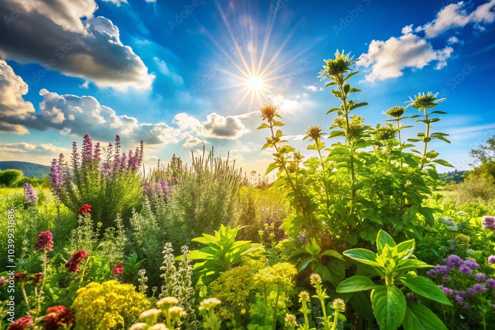 Drone Photography of Swaying Herbs in a Sunny Meadow for Nature Lovers and Garden Enthusiasts Drone Photography of Swaying Herbs in a Sunny Meadow for Nature Lovers and Garden Enthusiasts