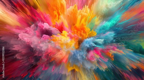 Vibrant Emotion: A Dynamic Abstract Canvas of Modern Art