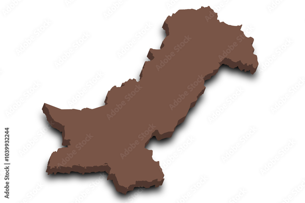 3d Map of Pakistan country with color. pak, PK, Islamic republic of Pakistan 3d Map of Pakistan country with color. pak, PK, Islamic republic of Pakistan