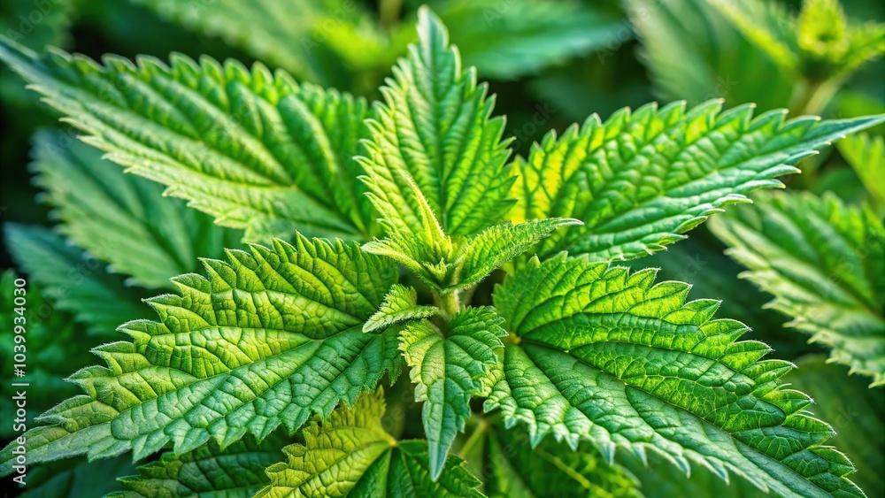 Close-up shot of Urtica dioica plant, also known as common nettle or stinging nettle. Close-up shot of Urtica dioica plant, also known as common nettle or stinging nettle.