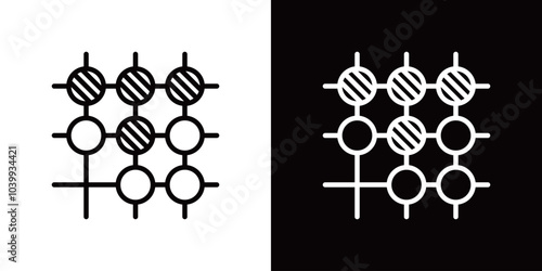 囲碁のシンプルなラインアイコン