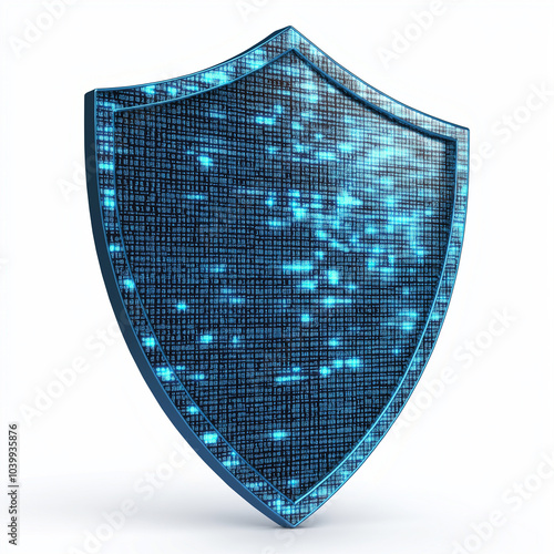 Digital Shield Icon for Cybersecurity