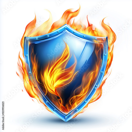 Flaming Shield Emblem