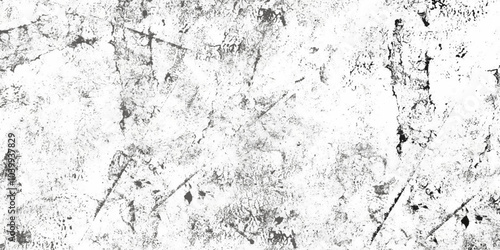 Grunge black and white crack paper texture design. Grunge surface wall cracks brushed plaster wall. Abstract seamless vector gray concrete texture. Gray distressed grunge texture or panorama wall art.