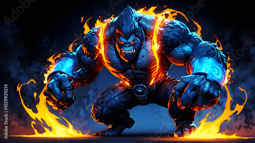 dragon in fire