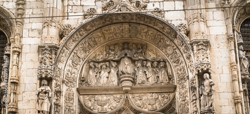 The facade of the Church of Nossa Senhora da Conceicao, Lisboa, Portugal