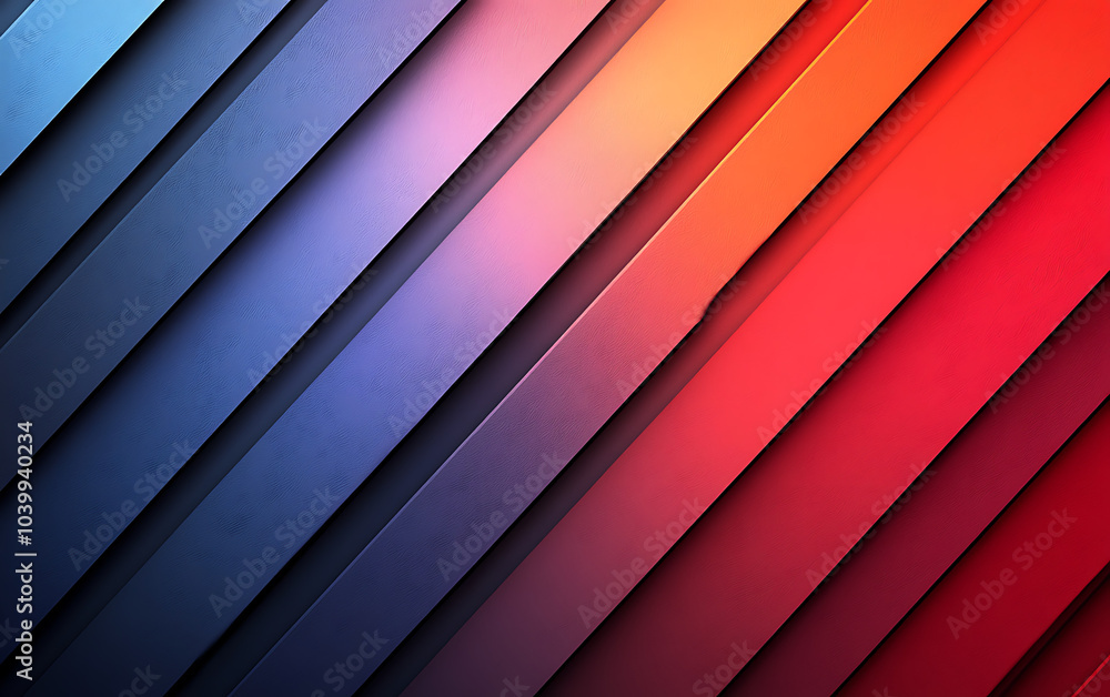 Obraz premium Red and Blue Diagonal Lines on Navy Gradient