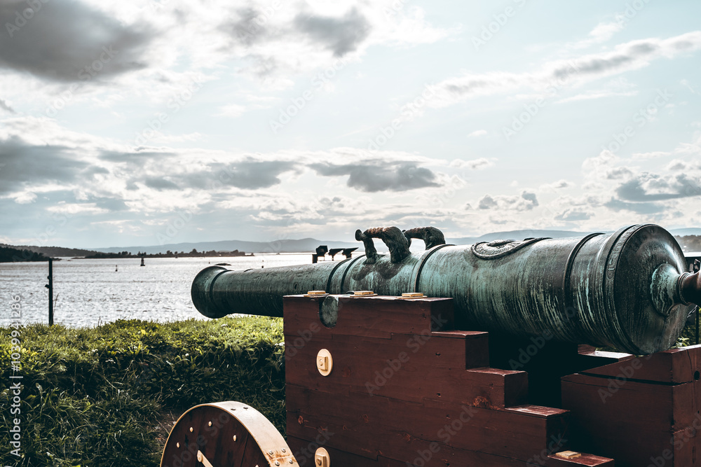 Ancient Cannon on the Fortifications of Oslo, Norway