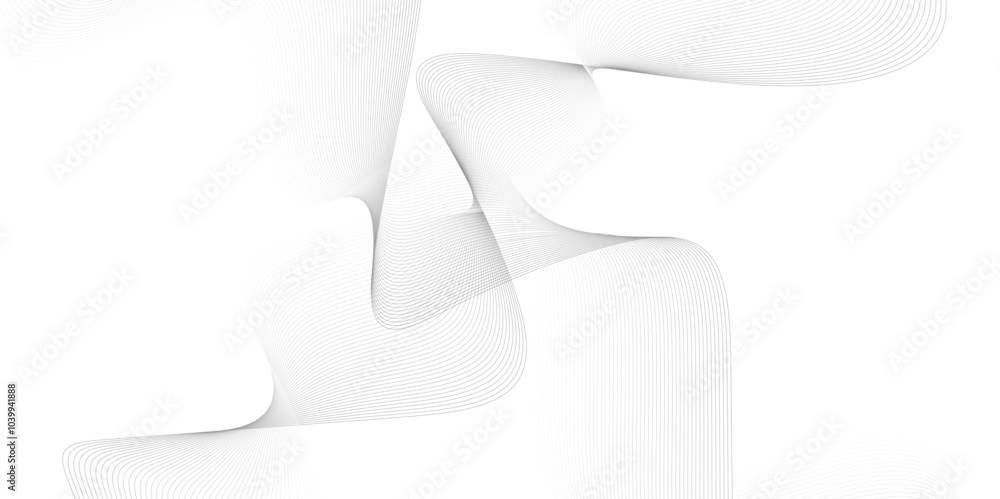 Undulate Grey Wave Swirl, frequency sound wave, twisted curve lines with blend effect. Technology, data science, geometric border Undulate Grey Wave Swirl, frequency sound wave, twisted curve lines with blend effect. Technology, data science, geometric border