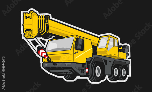 Mobile Cranes, Illustration Logo Vector
