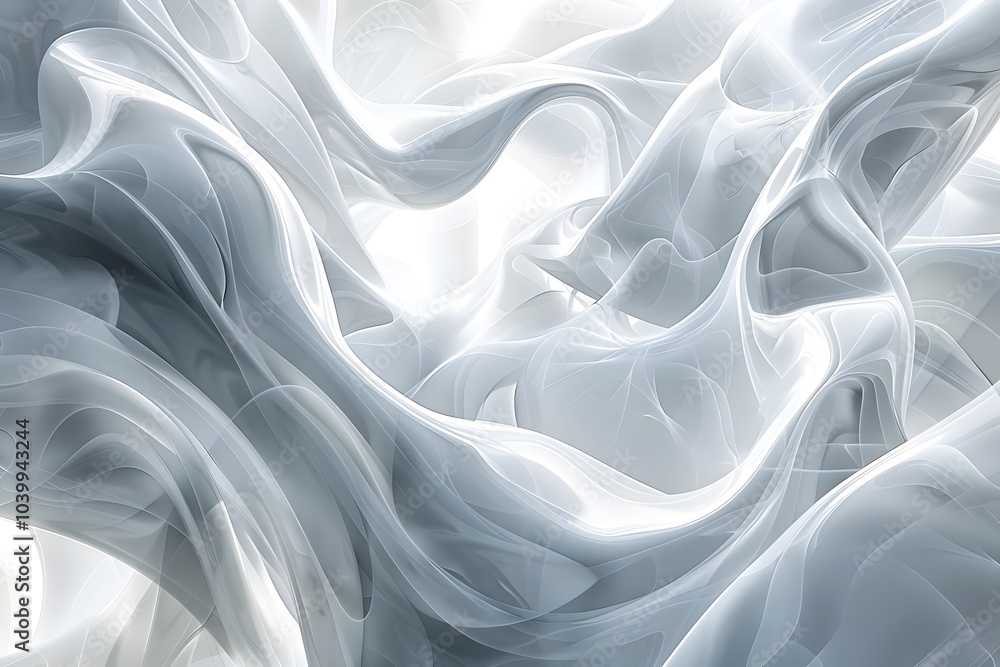 Obraz premium Ethereal Waves of Light: A Dreamy Abstract Composition