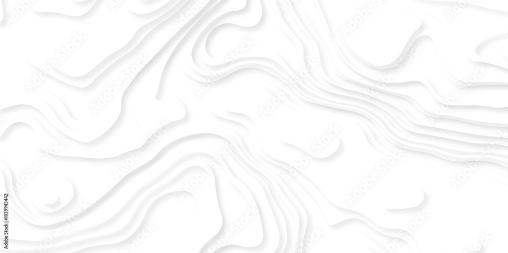 3D papercut banner of gradient white paper layers. Vector background design of horizontal abstract smooth origami shape paper cut, flowing liquid 3D papercut banner of gradient white paper layers. Vector background design of horizontal abstract smooth origami shape paper cut, flowing liquid