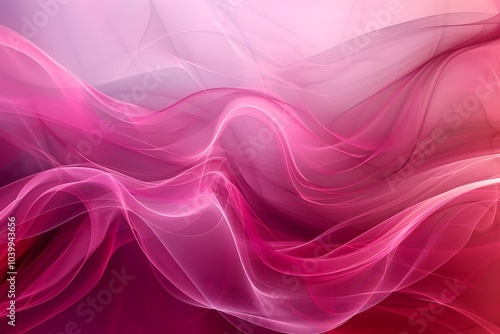 Ethereal Waves of Pink and Purple Light