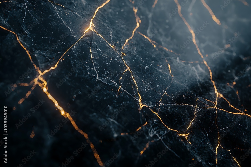 A close-up view of a dark, textured surface with shimmering golden veins, resembling a natural stone or mineral. A close-up view of a dark, textured surface with shimmering golden veins, resembling a natural stone or mineral.
