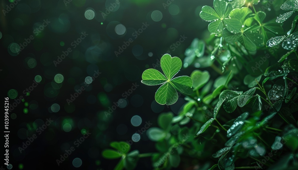 Shamrock leaves in the rain Shamrock leaves in the rain