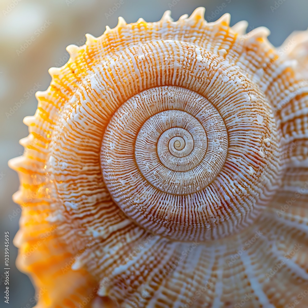 A close-up of a beautifully spiraled seashell, showcasing intricate patterns and warm, natural colors found on sandy beaches. A close-up of a beautifully spiraled seashell, showcasing intricate patterns and warm, natural colors found on sandy beaches.