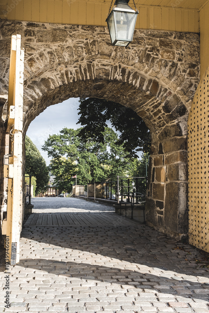 Entrance to the Ancient Fort in Oslo, Norway