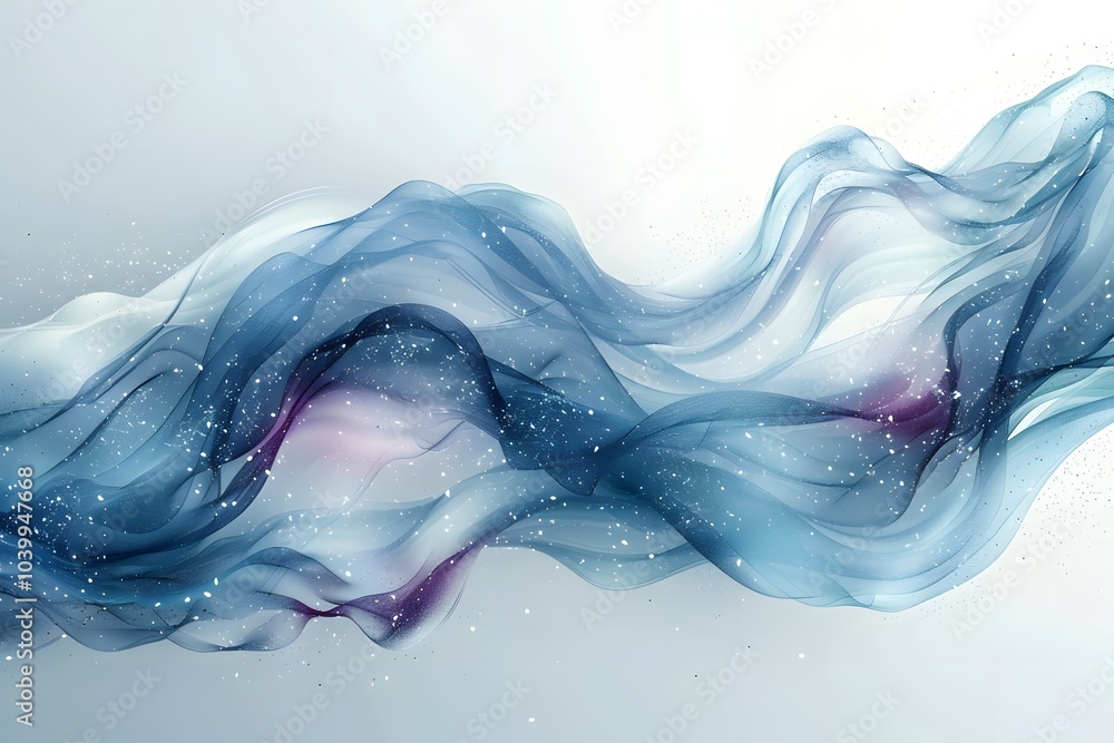 Fototapeta premium Ethereal Flow of Colorful Waves in Soft Tones