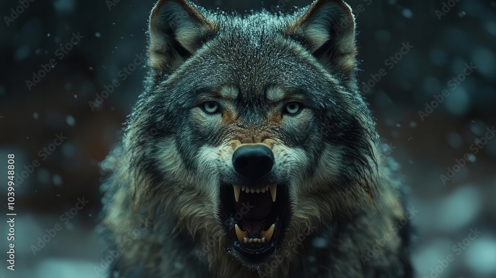 intense closeup of a wolf midhowl with its expressive eyes and open mouth embodying raw emotion and primal instincts set against a dark atmospheric backdrop intense closeup of a wolf midhowl with its expressive eyes and open mouth embodying raw emotion and primal instincts set against a dark atmospheric backdrop