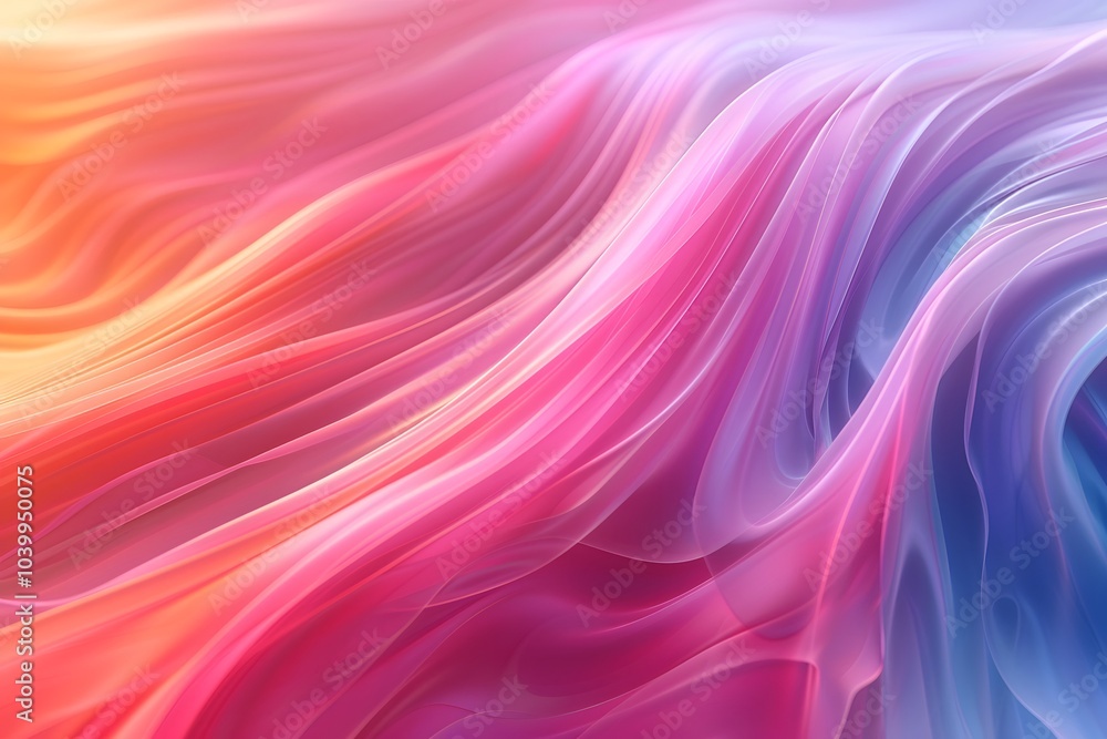 Ethereal Waves of Colorful Flowing Fabric in Soft Pastels Ethereal Waves of Colorful Flowing Fabric in Soft Pastels