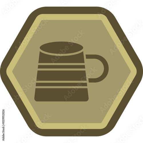 Wooden Mug Icon Design