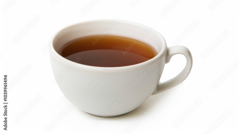 White cup with a brown liquid in it White cup with a brown liquid in it