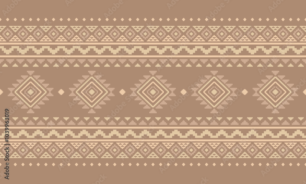 Ancient echoes Aztec geometric abstract seamless patterns southwest Navajo Native American tribal ethnic modern colorful for textile printing