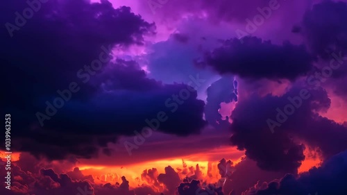 Dramatic Lightning Storm Sky