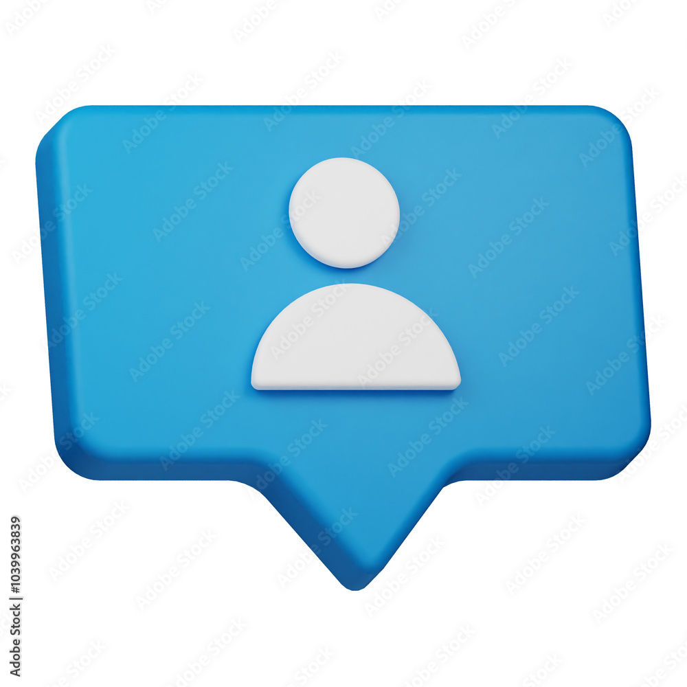 user chat 3d icon isolated on the white background user chat 3d icon isolated on the white background