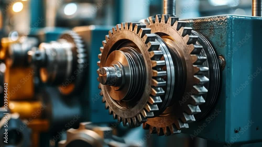 Precision Engineering and Gears Close-up Precision Engineering and Gears Close-up
