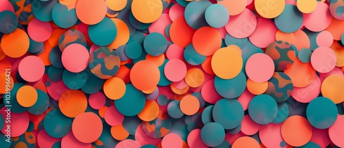 Vibrant Polka Dot Pattern in Bright Colors