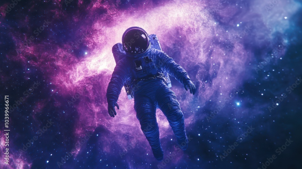astronaut in a space suit is floating in space. astronaut in a space suit is floating in space.