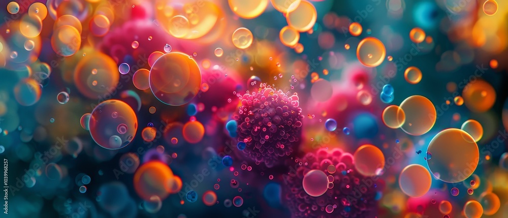 Colorful Polka Dot Background Pattern in Vivid Style