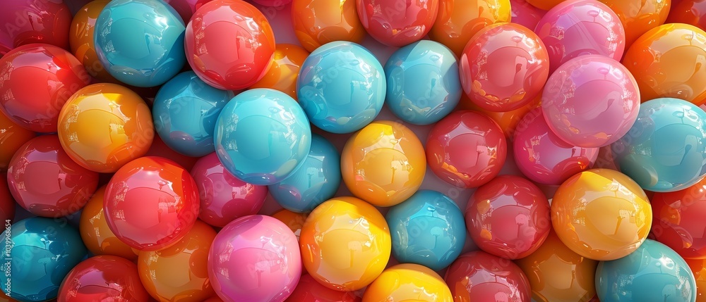 Colorful Polka Dot Pattern with Glossy Finish Colorful Polka Dot Pattern with Glossy Finish