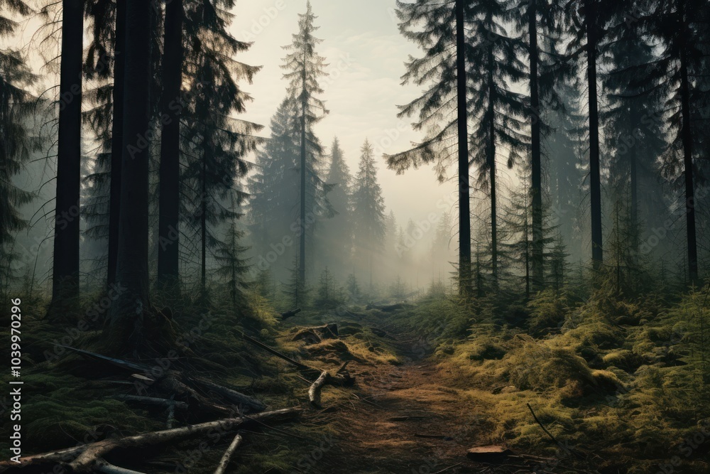 Fototapeta premium Wilderness outdoors forest nature.