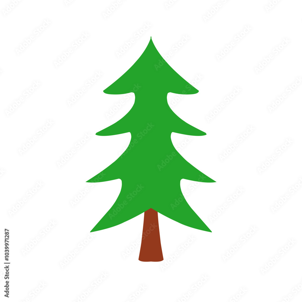 Christmas Pine Tree Illustration Christmas Pine Tree Illustration