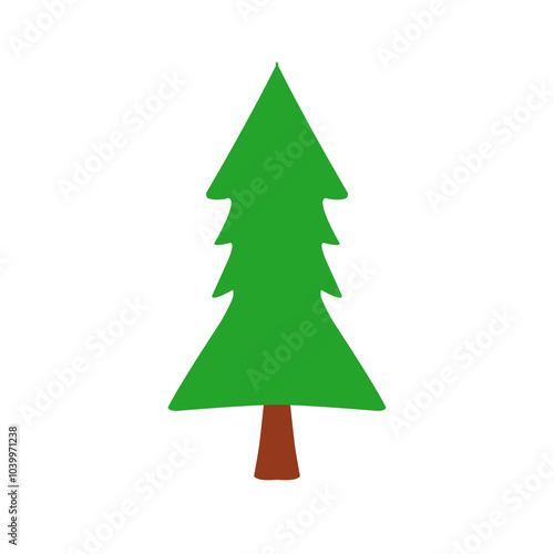 Christmas Pine Tree Illustration