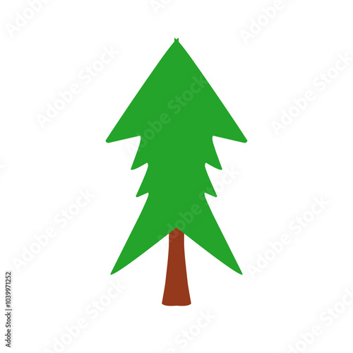 Christmas Pine Tree Illustration