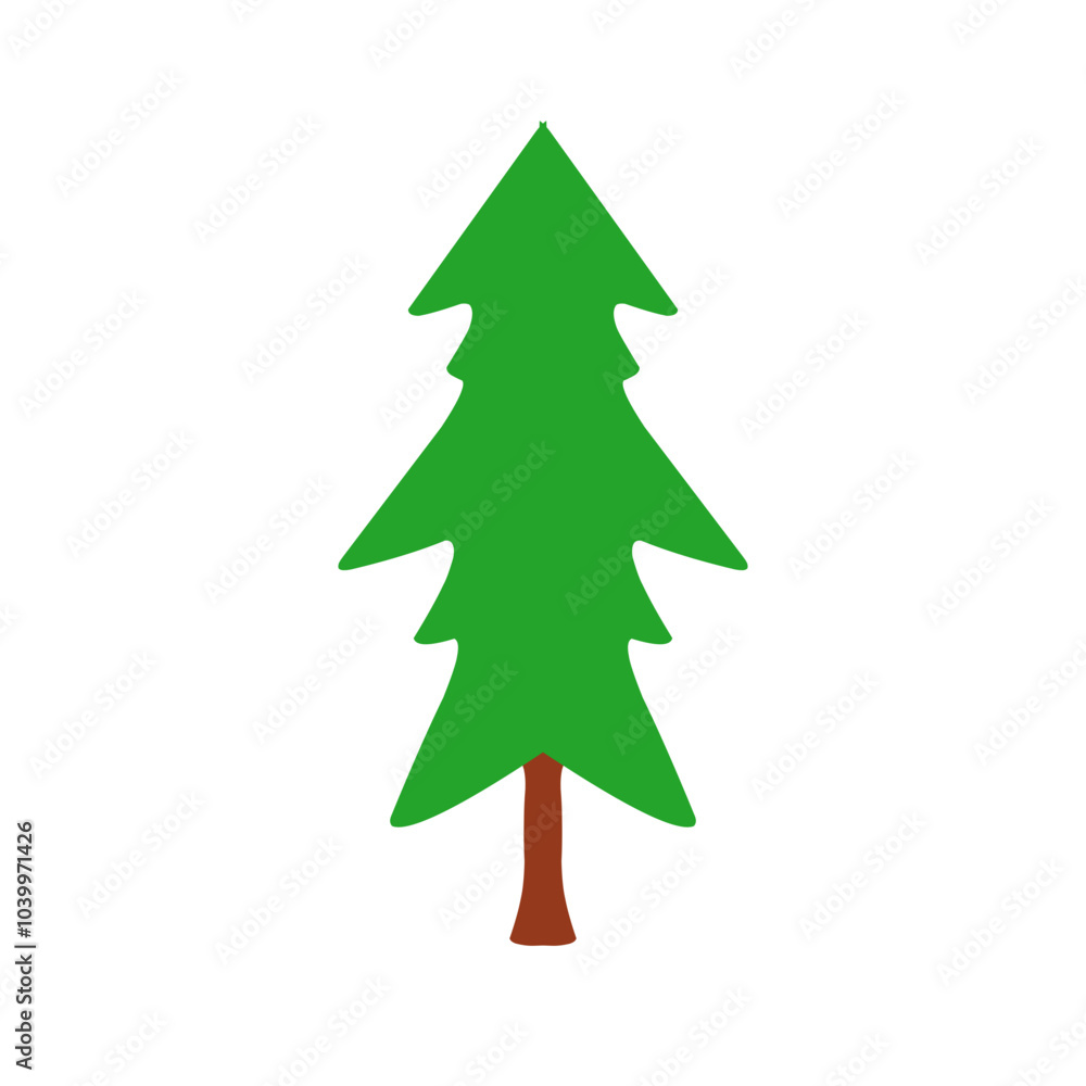 Christmas Pine Tree Illustration Christmas Pine Tree Illustration