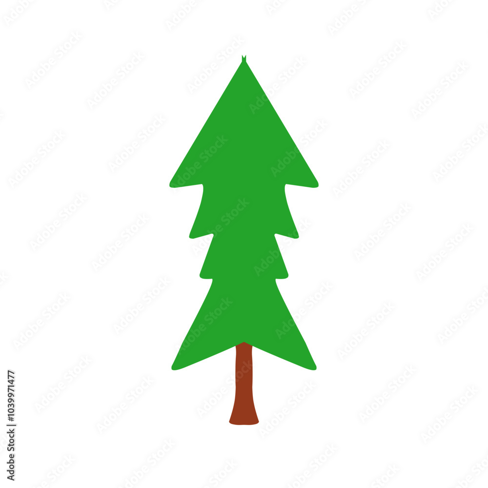 Christmas Pine Tree Illustration Christmas Pine Tree Illustration