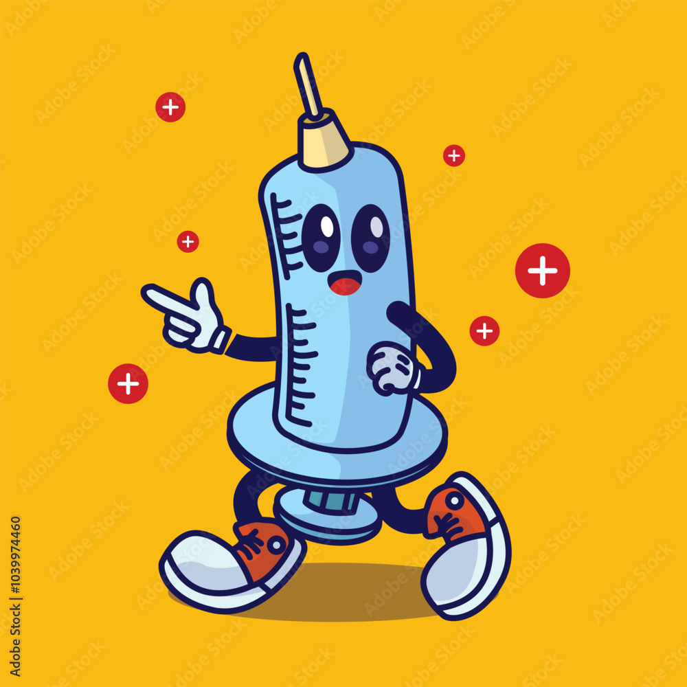 Kawai vector injection icon mascot Kawai vector injection icon mascot