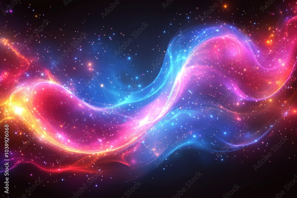 Neon effects in cyberspace. AI technology generated image. Neon effects in cyberspace. AI technology generated image.